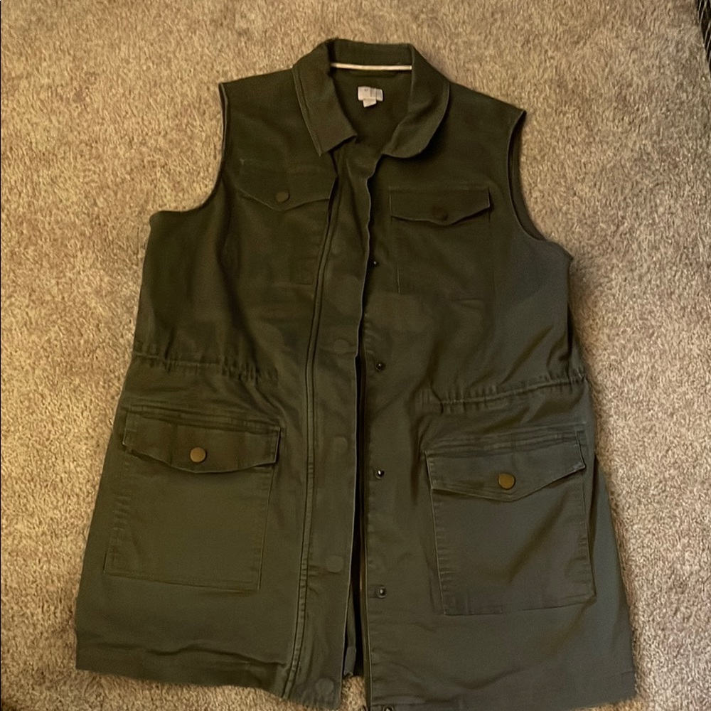 Women's long adjustable waist Utility Vest